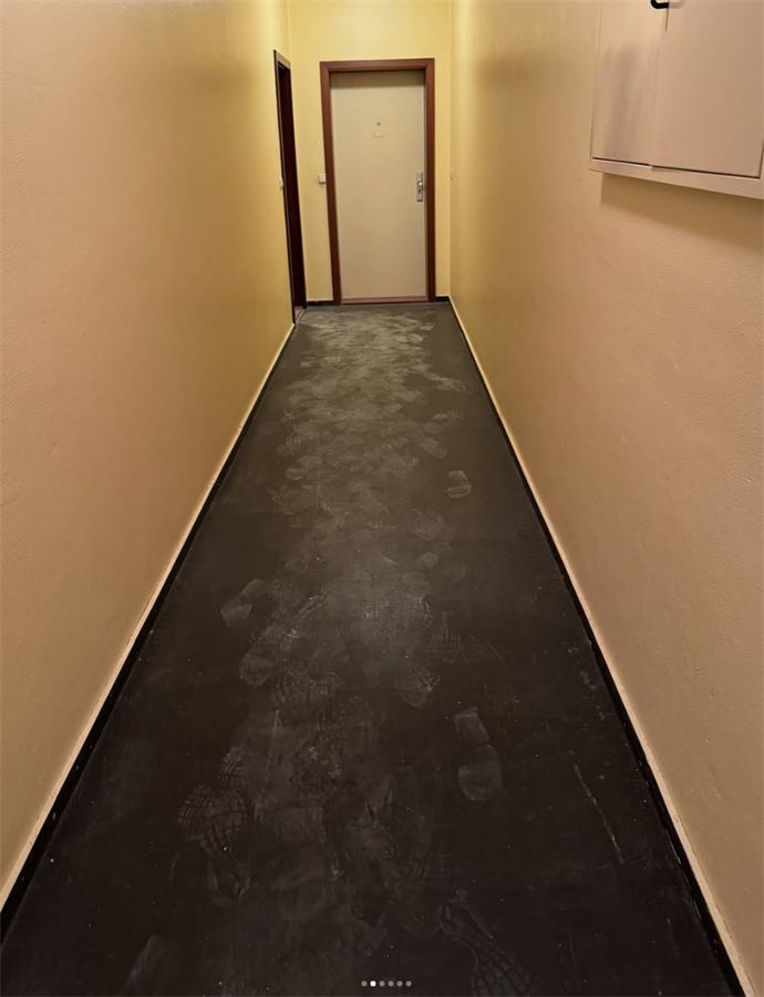 Flur vor der Reinigung